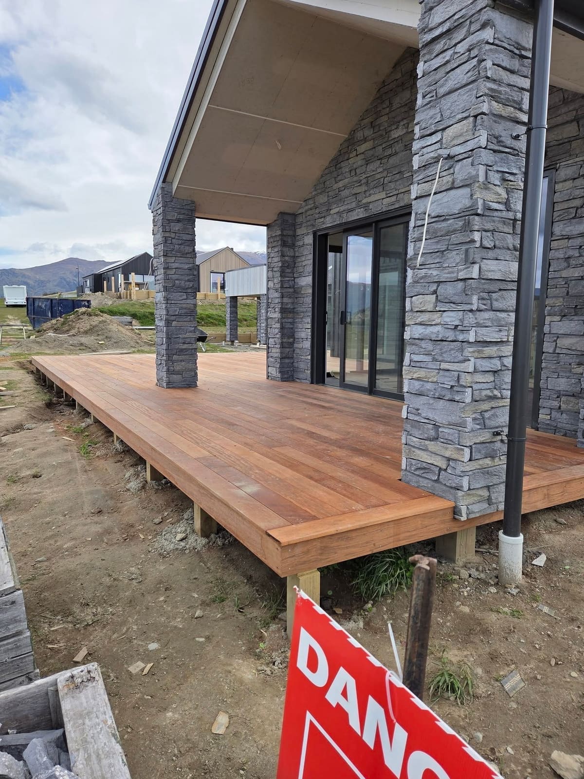 New timber deck on a recently built Queenstown home